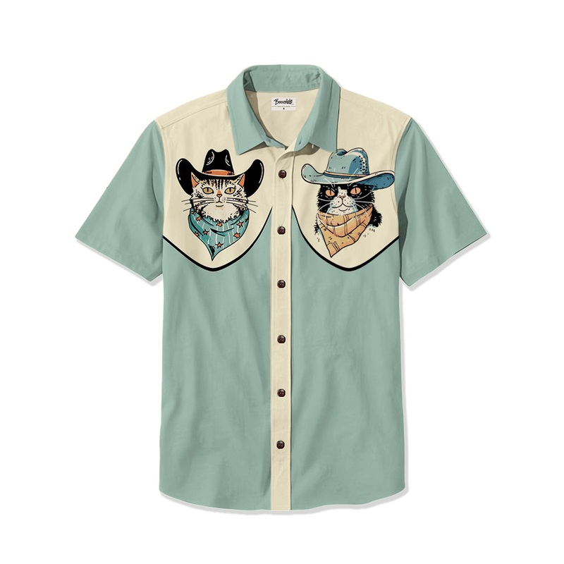 Western Cowcat – 100% Cotton Shirt WM72436782